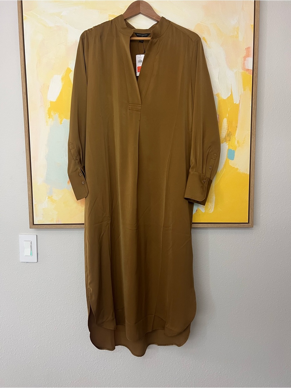 Banana Republic Olive Tunic Dress with Long Sleeves